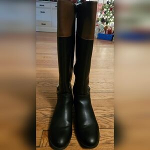 Karen Scott Women's Black Edenn Buckled Riding Boots Shoes Size 7.5M